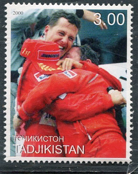 Tajikistan 2000 FORMULA 1 SCHUMACHER 1 value Perforated Mint (NH)