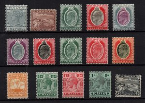 Malta QV-KGV useful mint MH collection WS36573