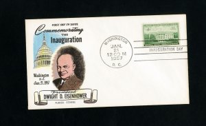 US Unaddressed Eisenhower 1957 Inauguration Stamp Cover