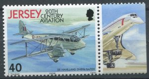 Jersey Sc#1066 MNH, 40p multi, Centenary of Powered Flight: Airplanes (2003)