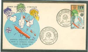 New Caledonia 322 1962 50fr World Meteorological Association meetings on an unaddressed cacheted FDC