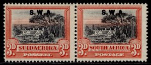 SOUTH WEST AFRICA GV SG61ba, 3d WITHOUT STOP PERF 14 x 13½, LH MINT. Cat £95.