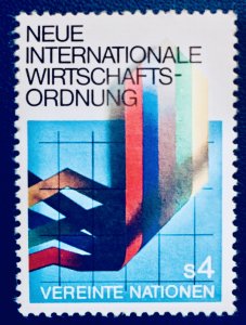 UN Vienna #7 and 8.  4S & 2.5S New International Economic Order (1980) MNH