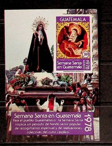 GUATEMALA Sc C645(NOTE) NH SOUVENIR SHEET OF 1978 - HOLY WEEK