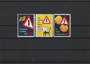 Germany Cinderella Poster Prevent Accidents German Stamps Ref 28886