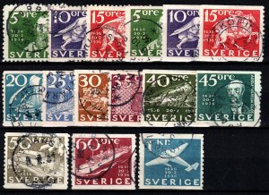 Sweden #248-62 F-VF Used CV $31.35  (X4502)