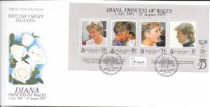 British Virgin Islands #878  Princess Diana Memorial Fund FDC