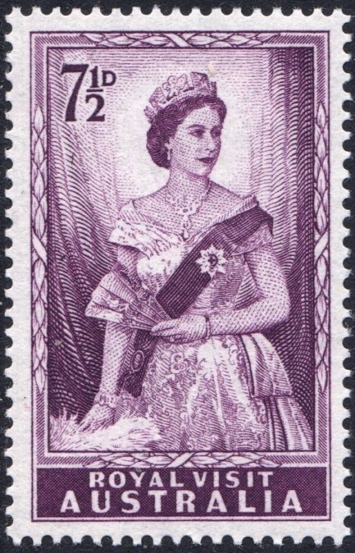 Australia SC#268 7½d Royal Visit Single (1954) MNH