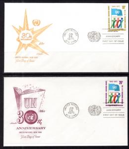 UN New York 260-261 Anniversary Artmaster Set of Two U/A FDC