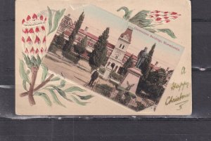 ORANGE FREE STATE, BLOEMFONTEIN, GOVERNMENT BUILDINGS. 1922 ppc. Durban to GB.