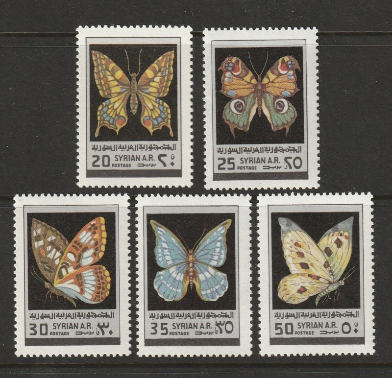 SYRIA #865-9 BUTTERFLIES MNH