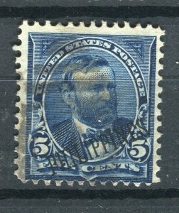 PHILIPPINES; 1890s early classic USA Optd. issue fine used 5c. value