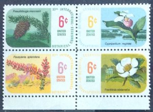 USA 1969 BOTANICAL CONGRESS BLOCK   SG1363/6 UNMOUNTED MINT