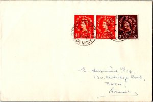 Great Britain 1/2d (2) and 2d QEII Wilding 1956 North-Eastern T.P.O., Night U...