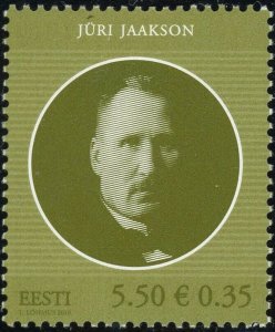 Estonia #631 Jüri Jaakson Politician 5.50K Postage Stamp 2010 Eesti MLH