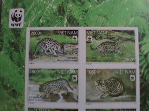 ​VIETNAM 2010-SC#3393a WWF-WORLD WILD LIFE FUND-RARE WILD ANIMALS-MNH SHEET VF