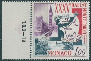 Monaco 1966 SG845 1f Monte Carlo Rally MNH