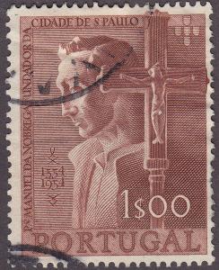 Portugal 800 de Nobrega and Crucifix 1954