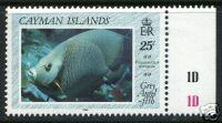 CAYMAN ISLANDS Sc# 619 MNH FVF PL# 1D 25ct Fish 