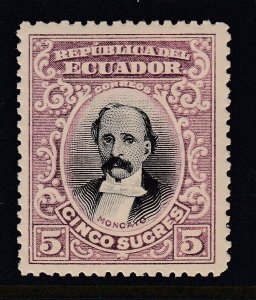 Ecuador 1899 5s Lilac & Black LM Mint. Scott 144