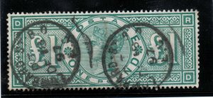 Great Britain #124 Very Fine Used With Nice Date Cancel