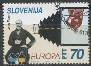 Slovenia Sc#194 Used, 70t multi, Europa (C.E.P.T.) 1994 - Discoveries and Inv...