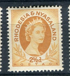 RHODESIA; NYASALAND 1954 early QEII portrait issue mint hinged 2.5d. value