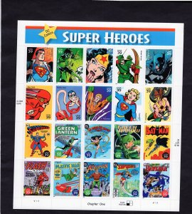 4084 Super Heroes, MNH sheet/20 (#V1111)