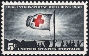 SCOTT  1239  INTERNATIONAL RED CROSS  5¢  SINGLE  MINT NEVER HINGED