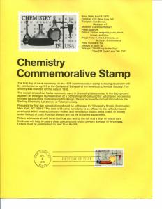 USA SC# 1685 Souvenir Page SP# 412 Chemistry Commemorativr 13c s/s FCD