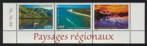 New Caledonia Canoe Speedboat Raft Regional Landscapes 3v Bottom strip Date