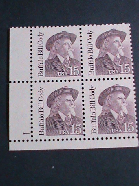 ​UNITED STATES -1988 SC#2177  BUFFALO BILL CODY-GREAT AMERICAN-MNH BLOCK OF 4