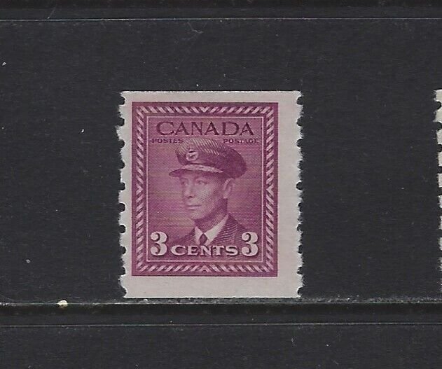 CANADA - #266 - 3c KING GEORGE VI WAR ISSUE COIL MINT STAMP MLH