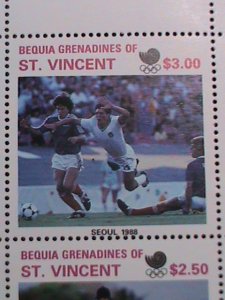 ST. VINCENT-1988 OLYMPIC-SEOUL MNH S/S- EST. $14 VF WE SHIP TO WORLD WIDE