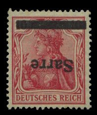 Saar #6c (Mi. 6K) Cat€700, 1920 10pf carmine, overprint inverted, unused wi...