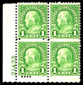 U.S. #632 MINT BLOCK OF 4 OG NH