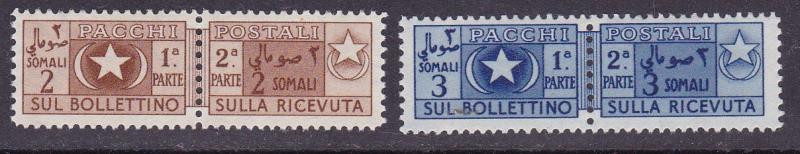 Somalia 1950 Parcel Post Set Complete (9). Two Halves Strong Perfs. XF/Mint(*)