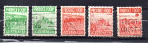 Australia 250-255 (no 252) used