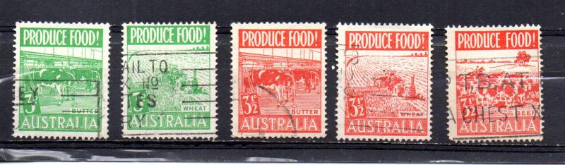 Australia 250-255 (no 252) used