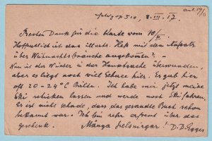 GERMANY - 1917 FELDPOST POSTCARD AND CANCEL - CENSORED - TO STOCKHOLM - CR450