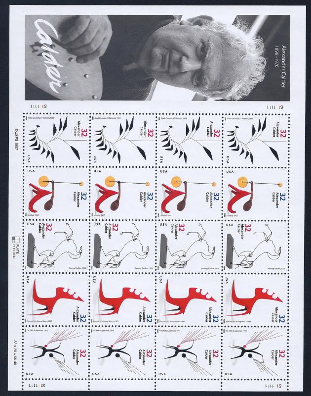 3202A,  P. O. FRESH PANE of 20, XF, MINT NH