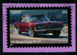 5718 US (60c) Pony Cars - Mercury Cougar XR-7 SA, used on paper