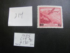 LIECHTENSTEIN 1935 MNH  SC C14 SET XF $130 (214)