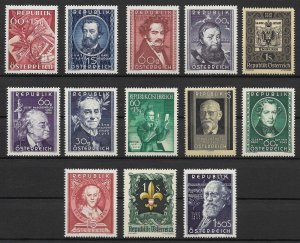 Austria: Lot MNH Issues 1950s