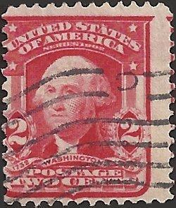 # 319Fj CARMINE ROSE USED GEORGE WASHINGTON TYPE II