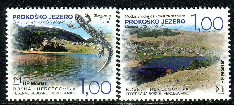 109 Bosnia Croatia 2010 - Prokosko Lake - Lizard - Fauna - MNH Set