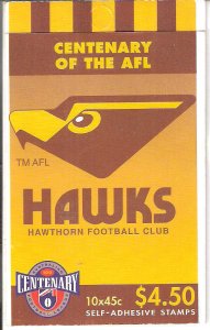 Centenary AFL 20 Stamp Booklets Hawthorn Hawks Australia CTO