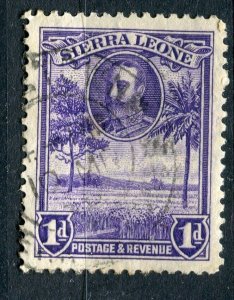 SIERRA LEONE; 1930s early GV pictorial issue fine used 1d. value