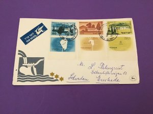 Israel 1959 Air Mail  Postal Cover Stamp with Tab R42323