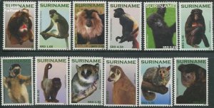 Suriname, Republic 2010, Primates 12v, MNH